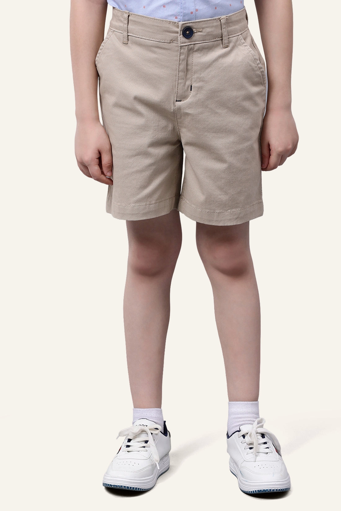 Boys Beige Cotton Shorts