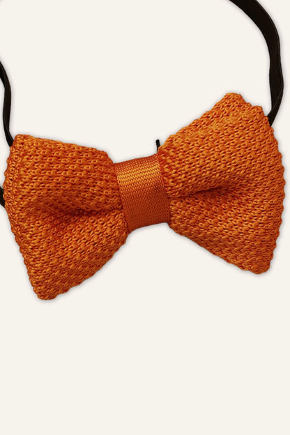 Boys Mustard Woven Solid Bow