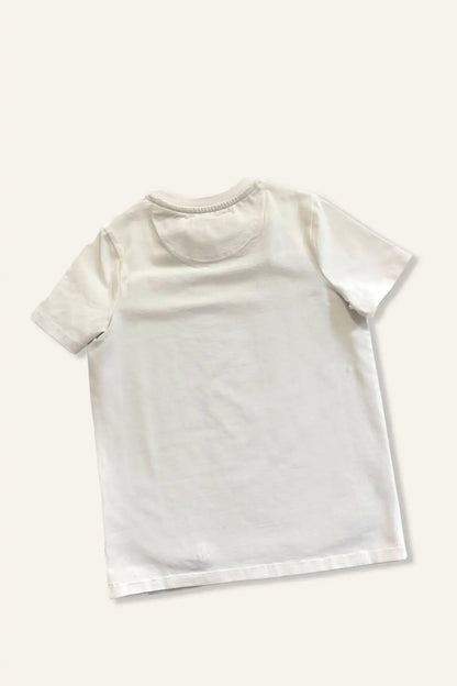 Boys White Tee With Fun Print