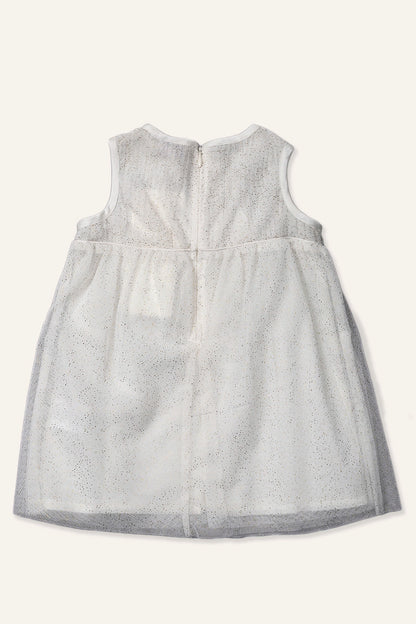 Girls Sparkling White Dress