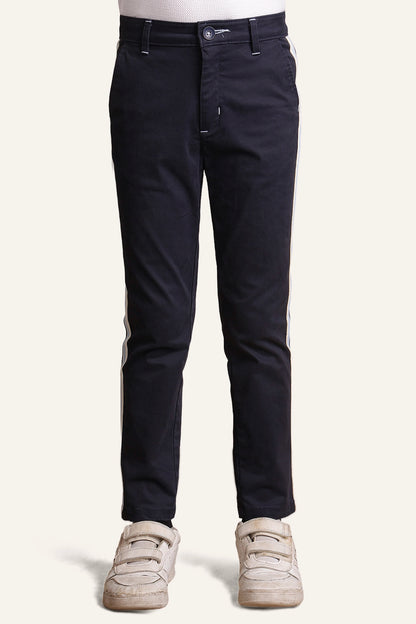 Boys Navy Blue Slim fit Trouser