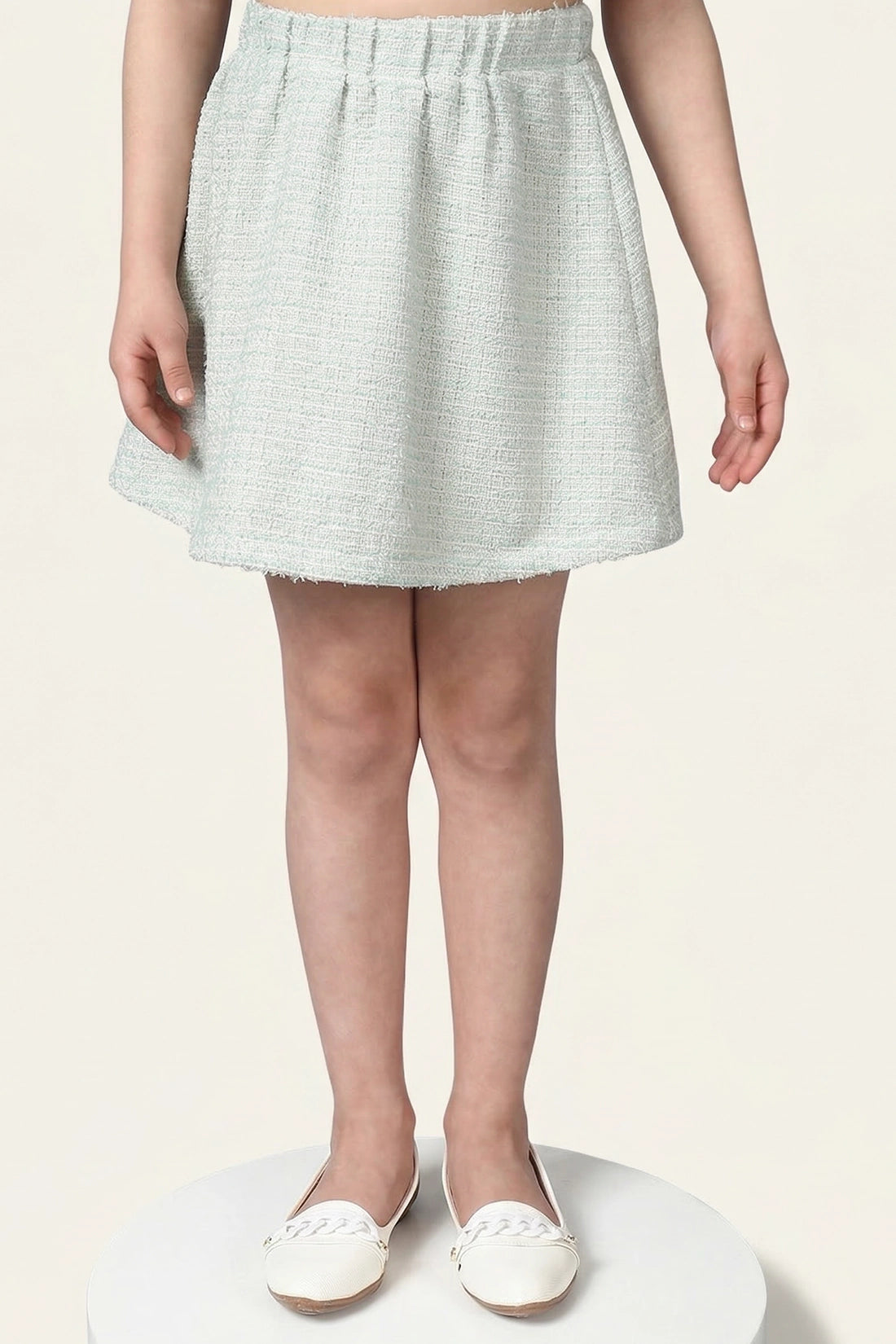 Girls Green Knitted Skirt