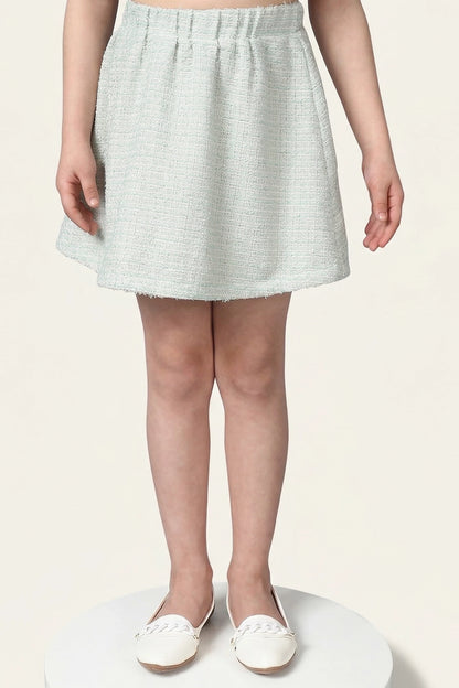 Girls Green Knitted Skirt