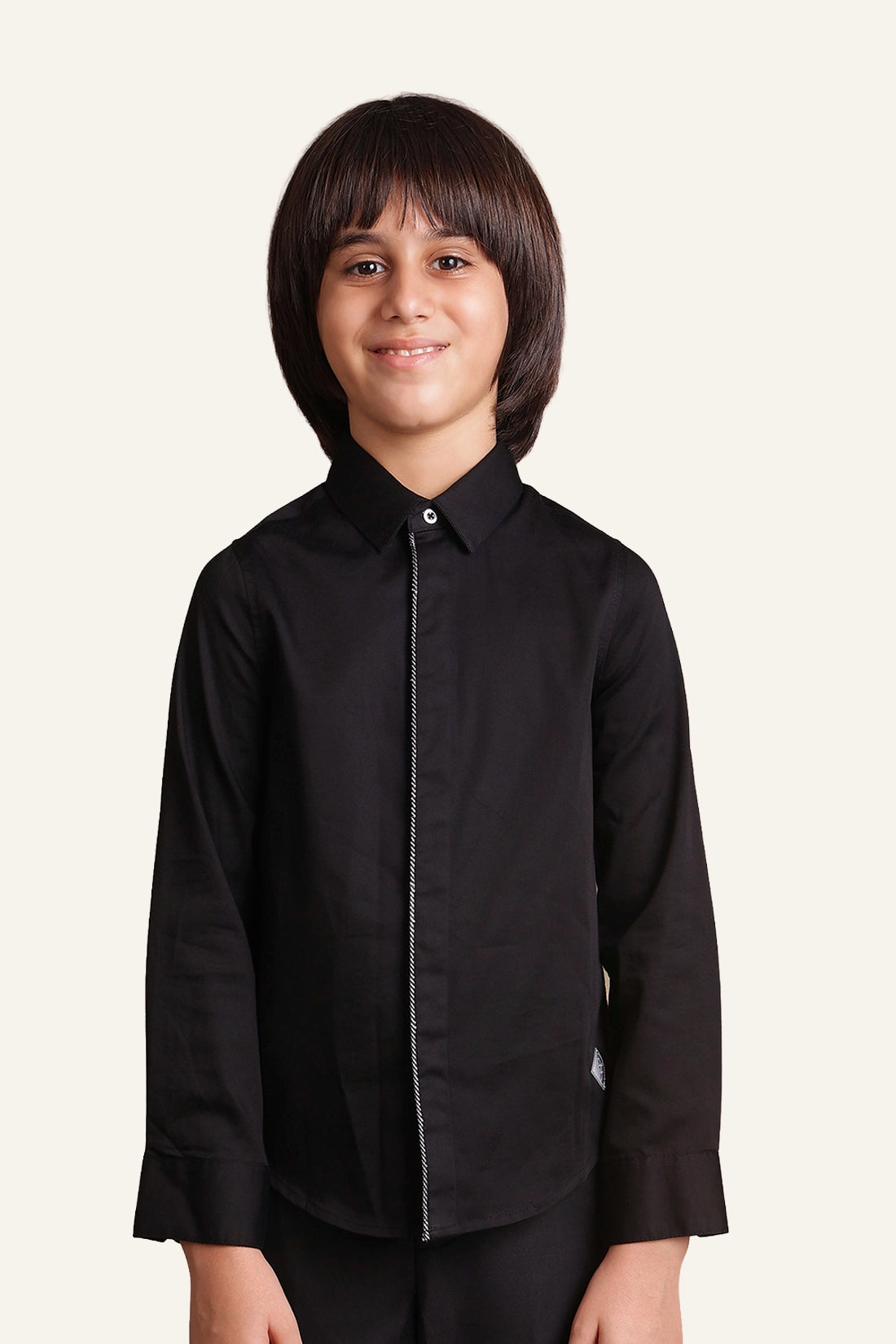 Boys Black Party Shirt