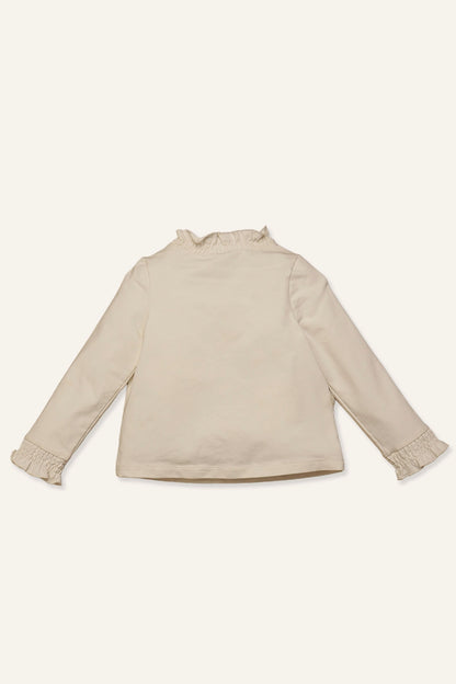 Girls Off White Top – Soft Cotton Fabric