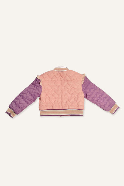 Girls Peach Heart Shape Jacket