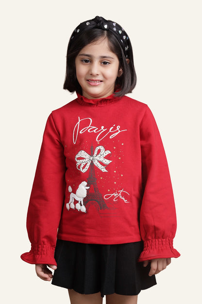 Girls Red Paris Top