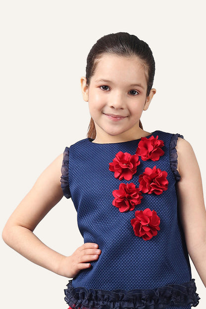 Girls Navy Blue Top