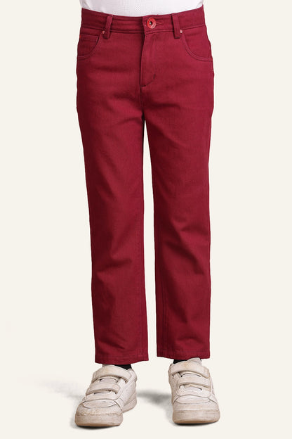 Boys Red Trouser – Comfortable Cotton