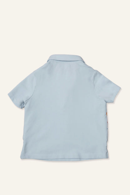 Baby Boys Blue Waistcoat attached Tee With Shorts Set