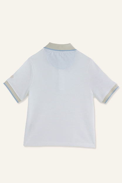 Baby Boys White Short T-Shirt