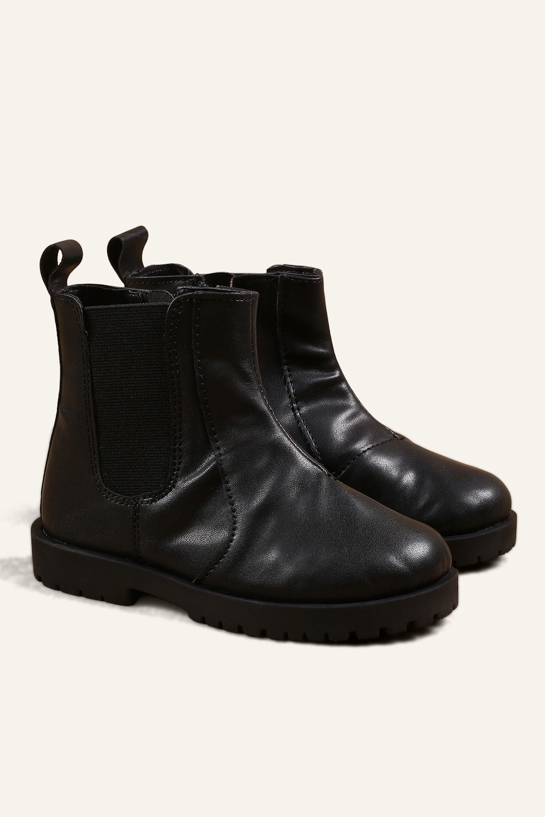 Boys Black Solid Boots