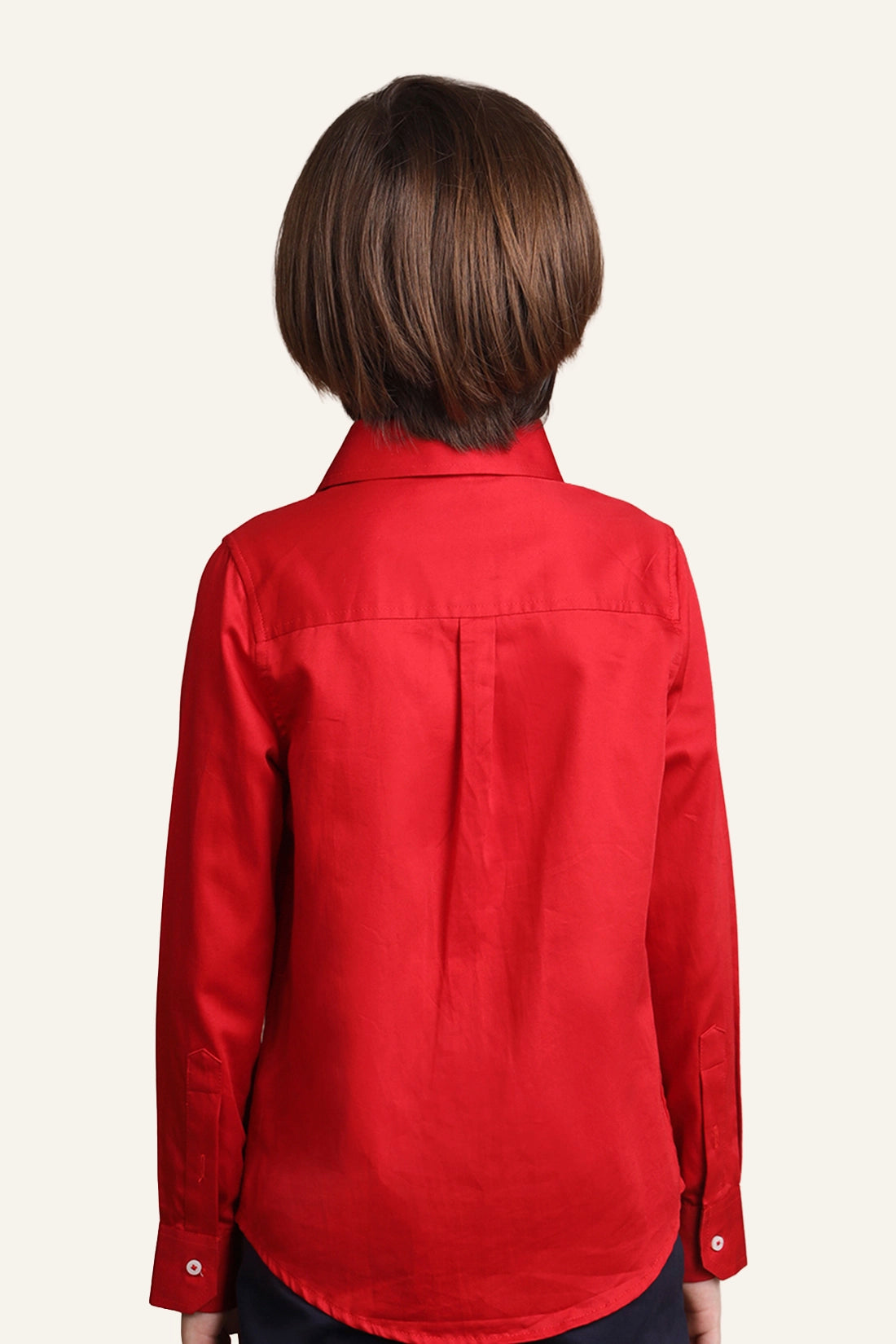 Boys Red Collared Shirt