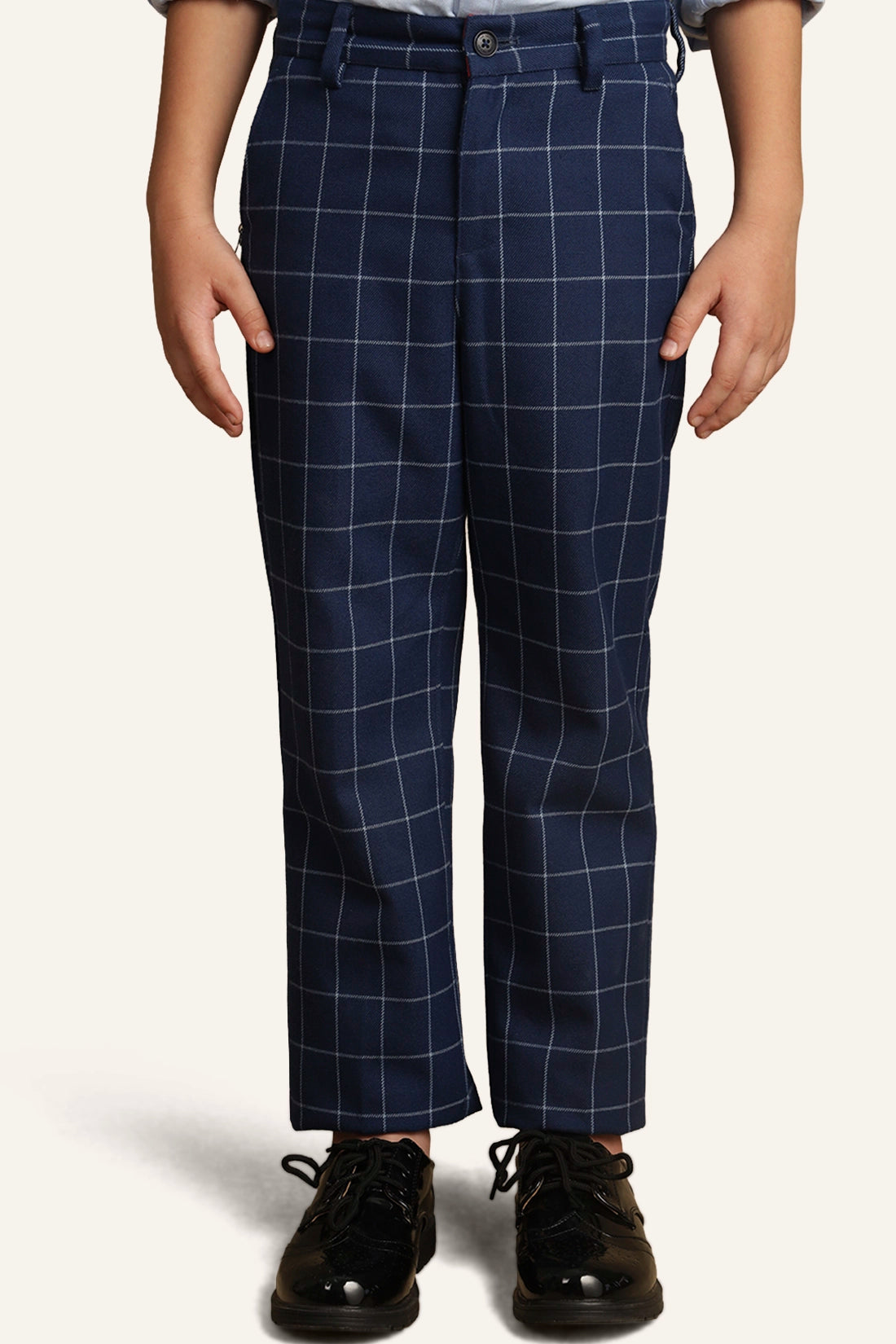 Boys Blue Checks Trouser