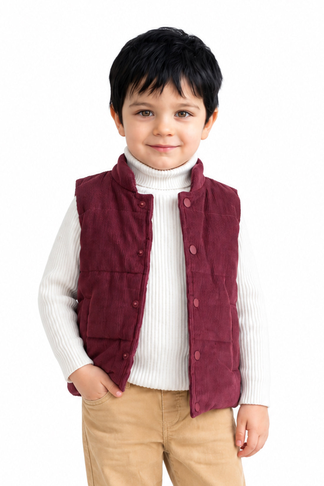 Baby Boys Sand Solid Cotton Regular Fit Trousers