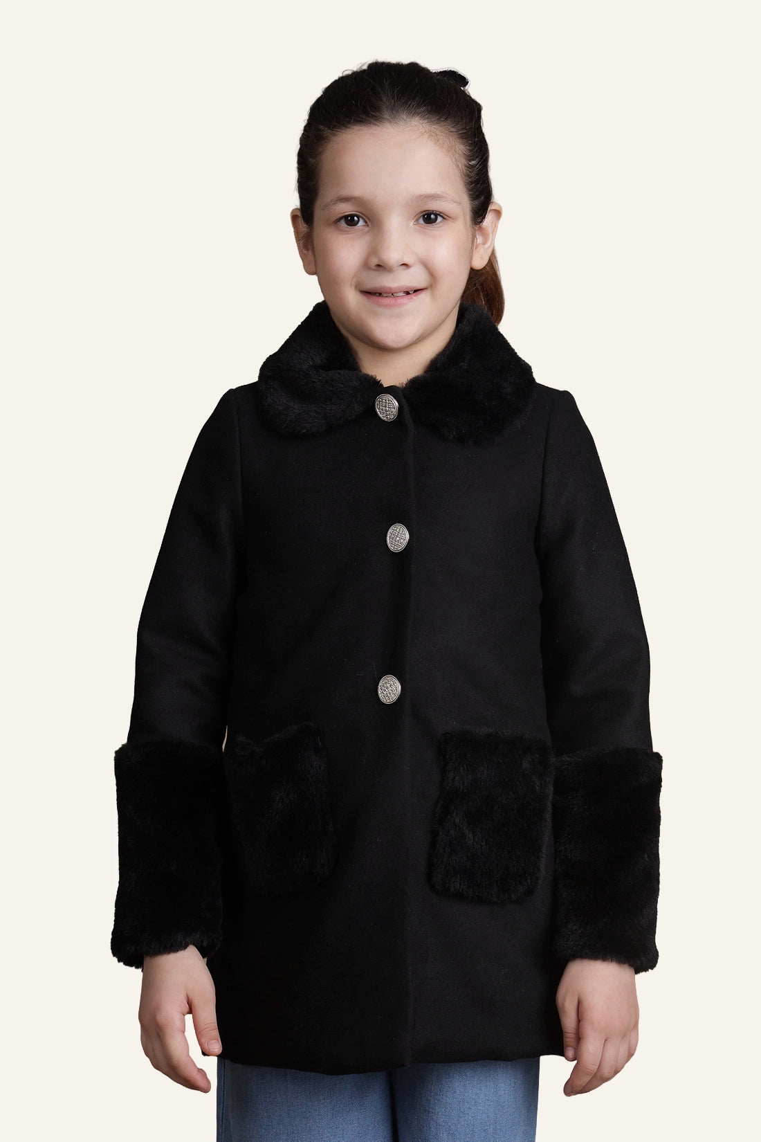 Girls Black Overcoat – Winter Wear