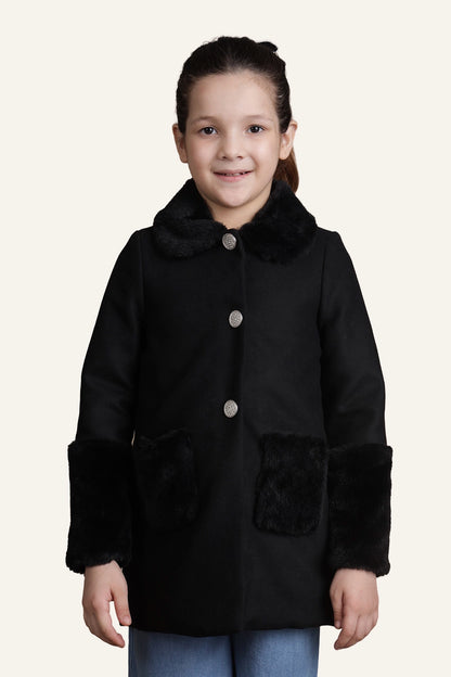 Girls Black Overcoat – Winter Wear