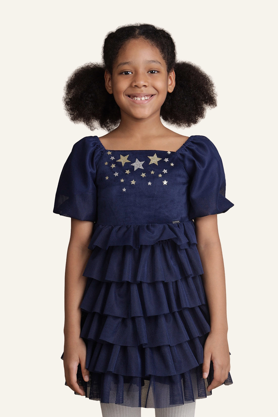 Girls Navy Blue Dress – Party Wear