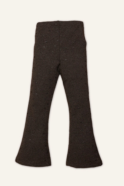 Girls Grey Glitter Print Legging