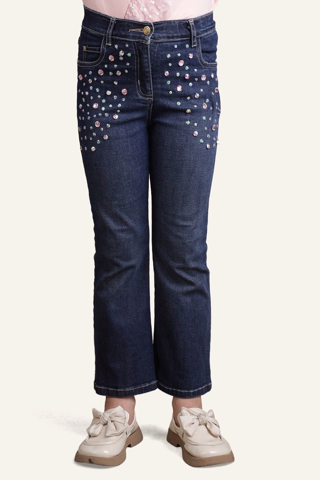 Girls Blue Denim Jeans – Regular Fit