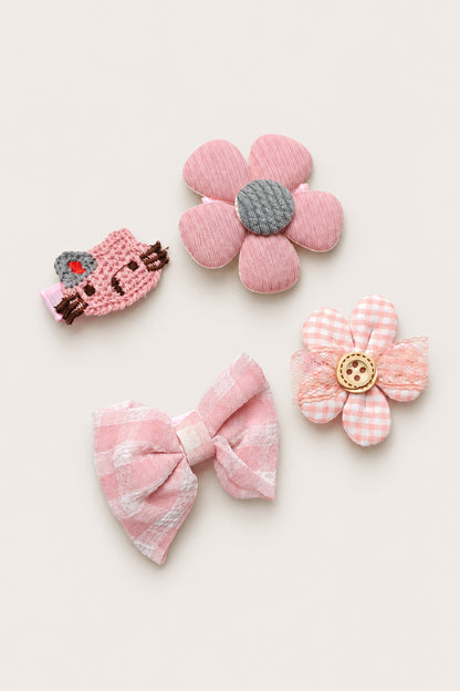Girls Multicolour Solid Metal Hair Clip Set