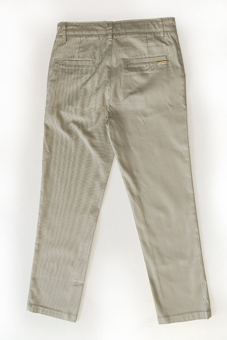 Kids Boys Olive Cotton Summer Casual Trouser