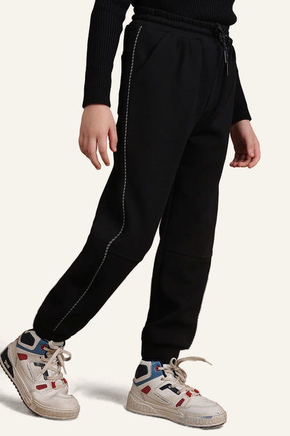 Boys Black Track Pant