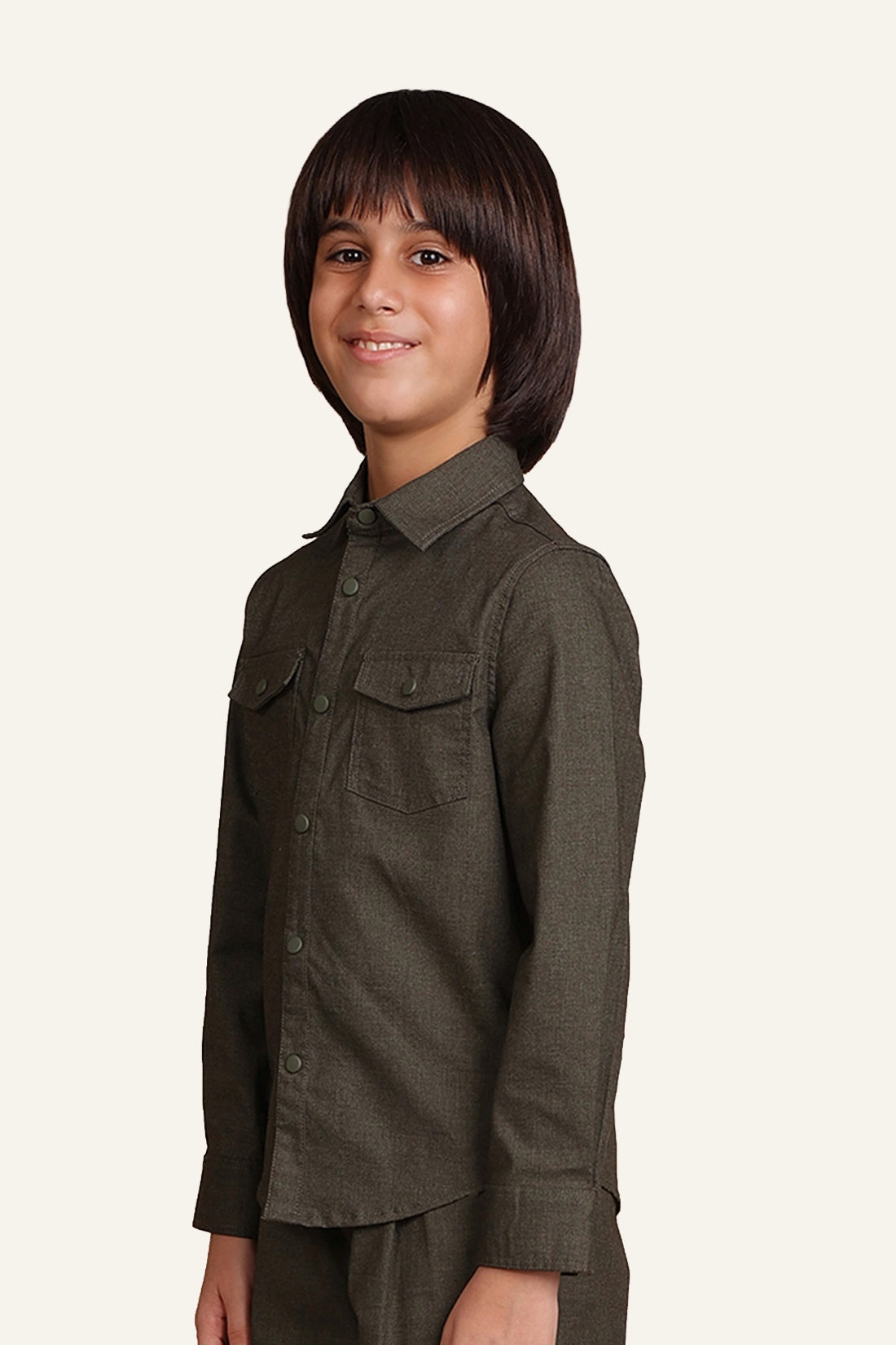 Boys Olive OverShirt