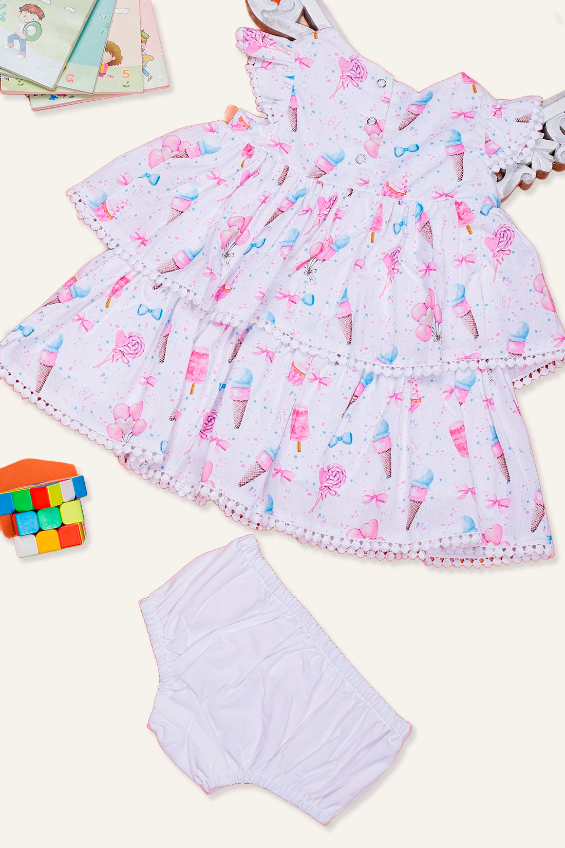 Baby Girls White Candy Dress