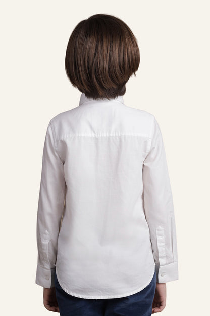 Boys White Collared Shirt