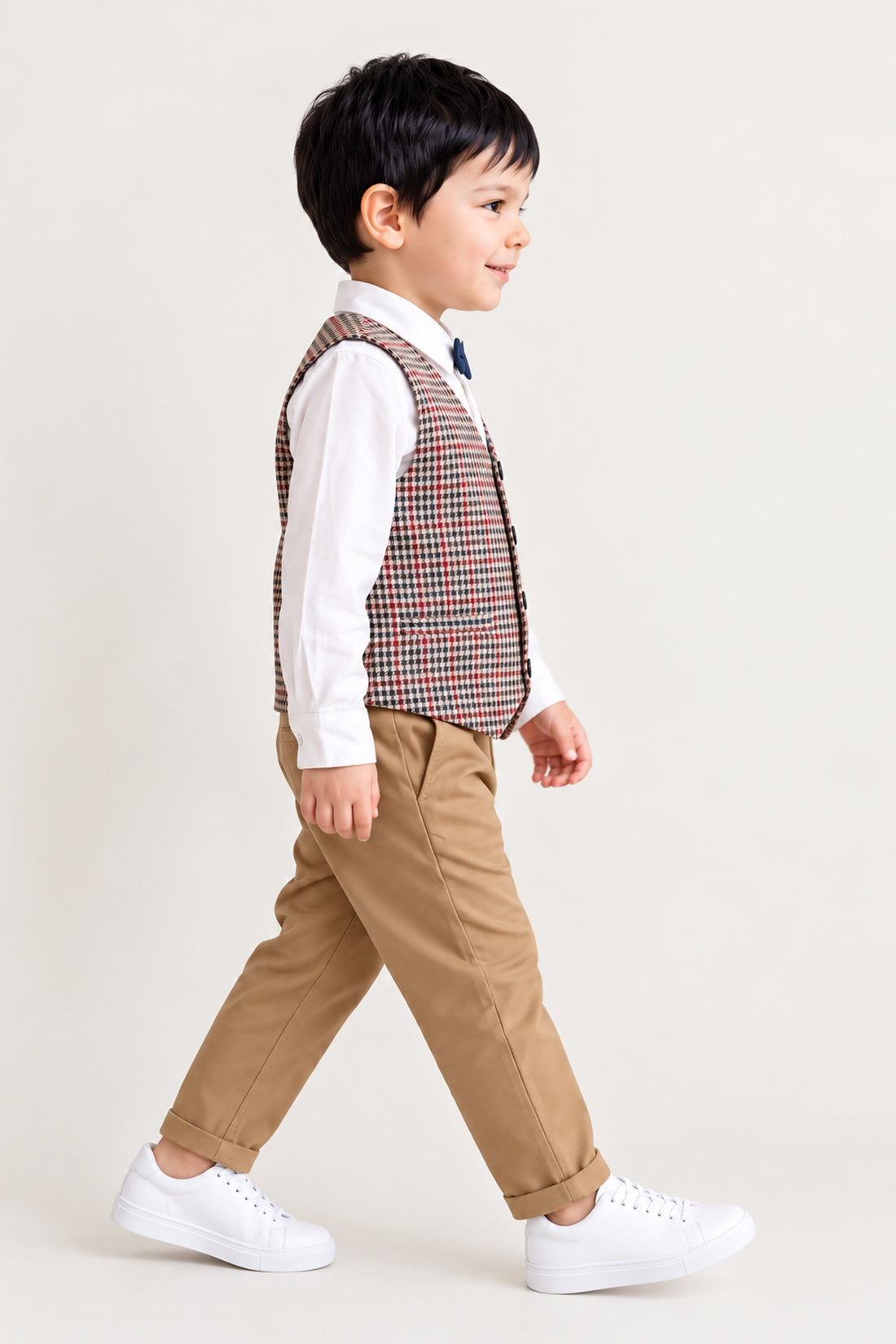 Baby Boys Multicolour Cotton Blend V-Neck Set