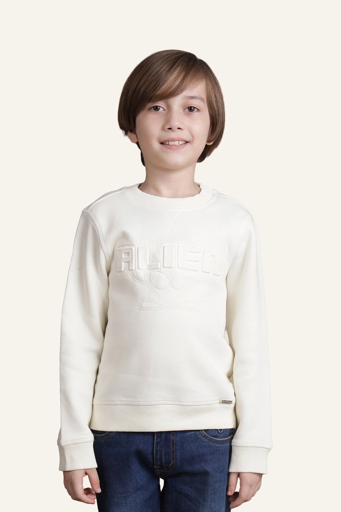 Boys Off White Alien Theme Sweat Shirt