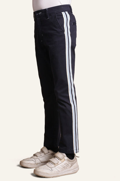 Boys Navy Blue Slim fit Trouser