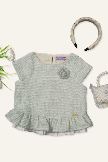 Girls Green Knitted Top