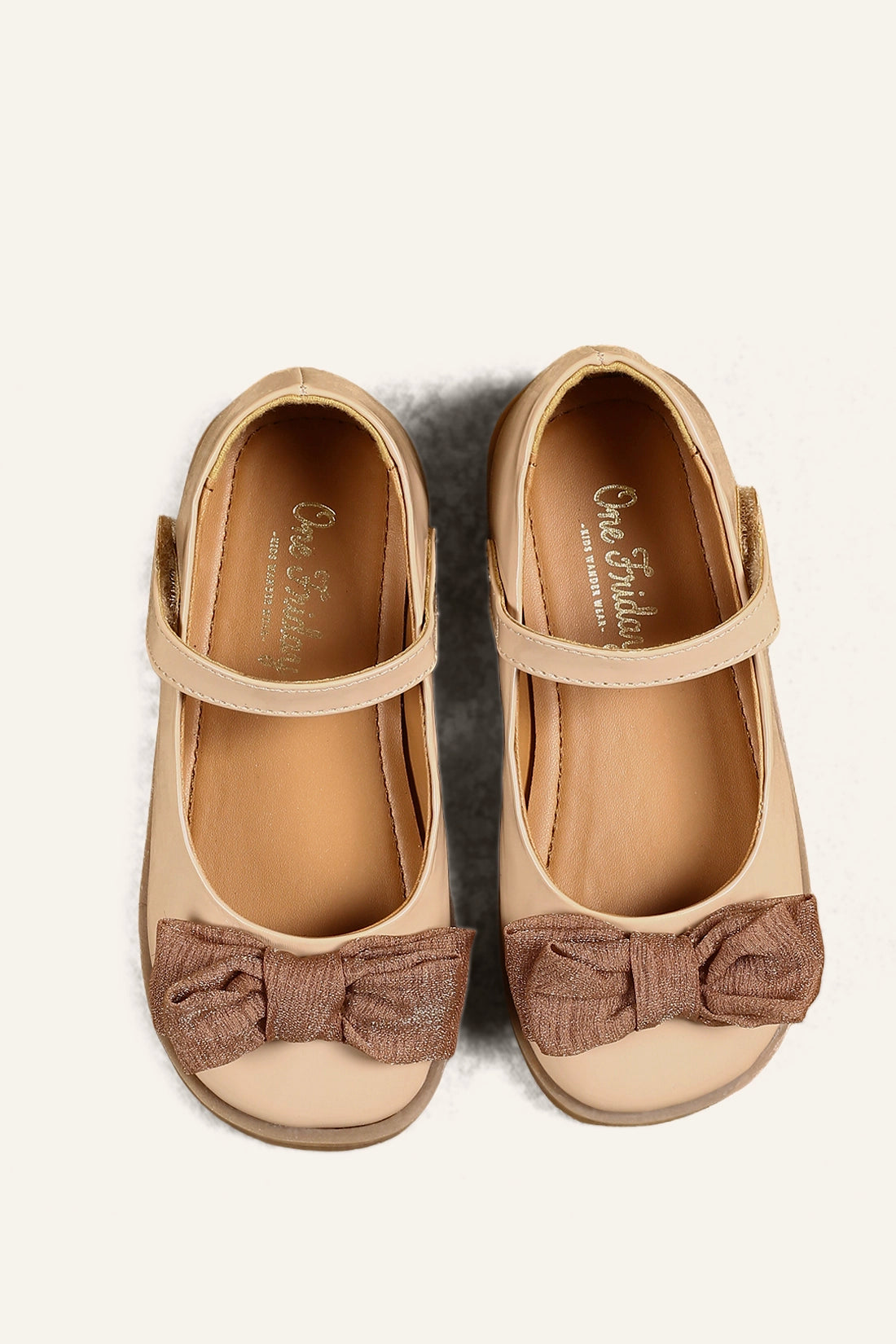 Girls Beige Party Wear Bellies