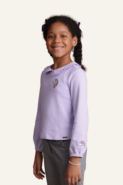 Girls Lavender Top