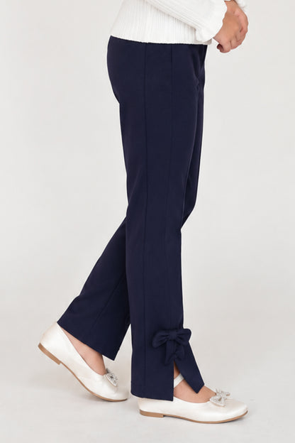 Navy Blue Tencel Ponte Roma Jeggings