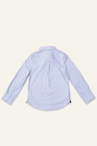 Boys  Blue and White Striped Shirt