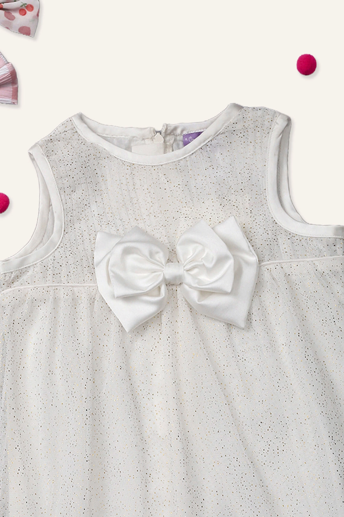 Girls Sparkling White Dress