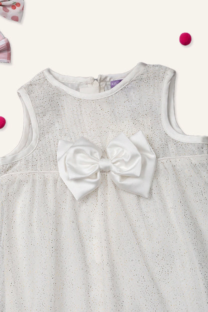 Girls Sparkling White Dress