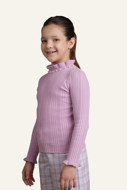 Girls Lilac Jumper
