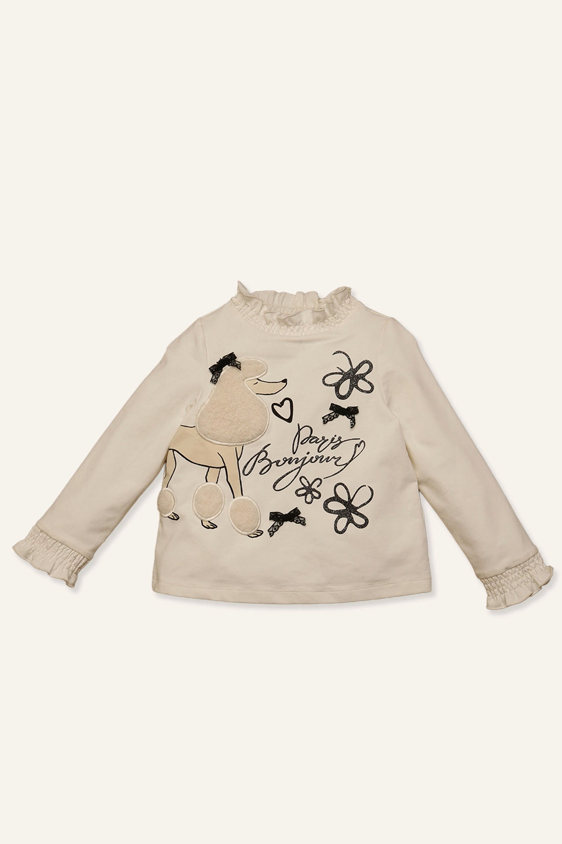 Girls Off White Top – Soft Cotton Fabric