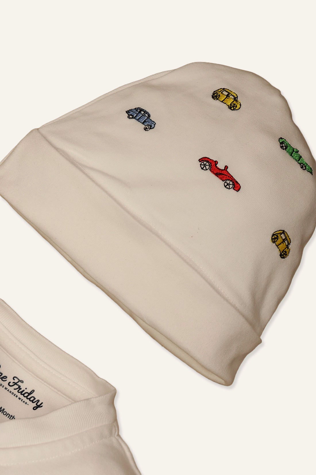 Baby Boys White BodySuit With Cap