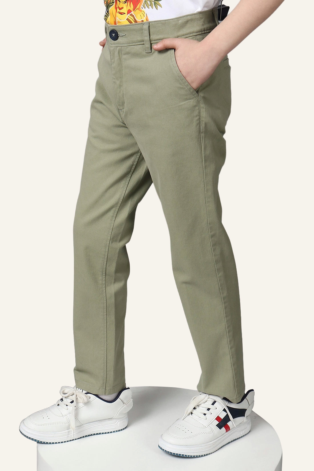 Boys Green Chinos