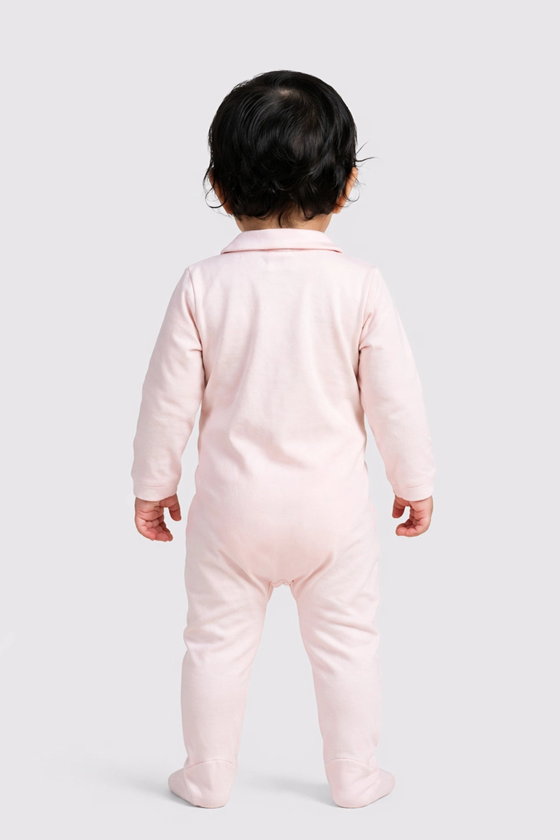 Baby Girls Peach Cotton Romper