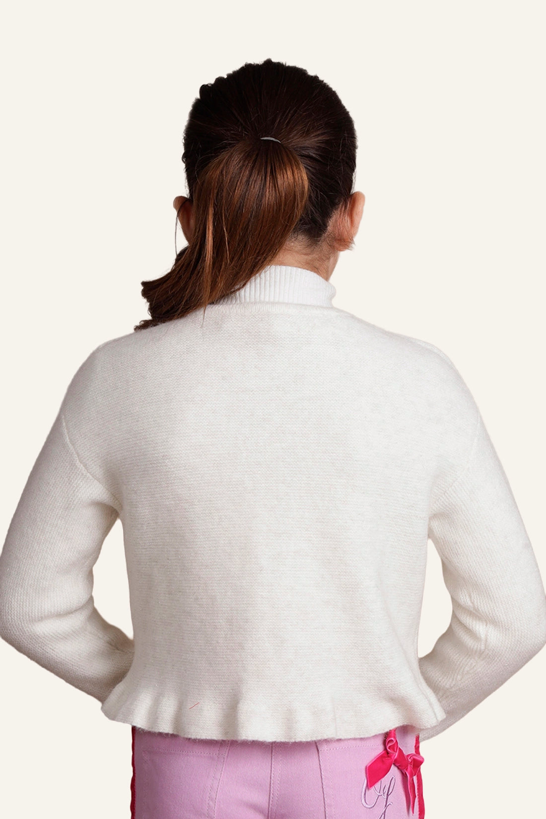 Girls Off White Cardigan