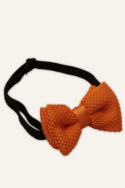 Boys Mustard Woven Solid Bow