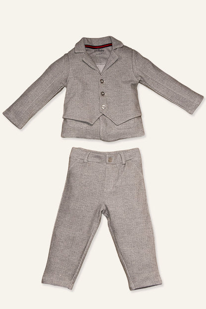 Baby Boys Grey 3 Piece Suit