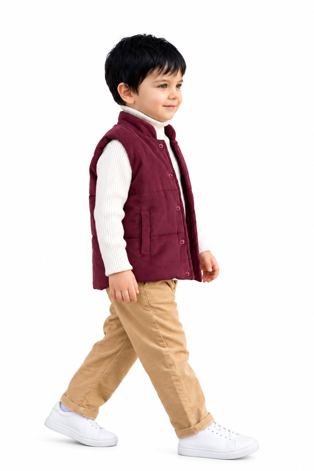 Baby Boys Sand Solid Cotton Regular Fit Trousers