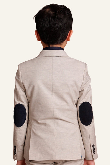Boys Grey Solid Blazer